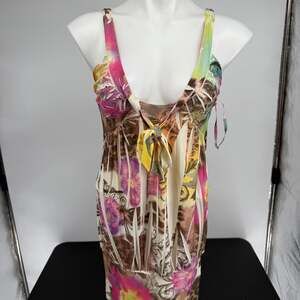 Vintage Long Silk Maxi Summer Evening Gown Dress